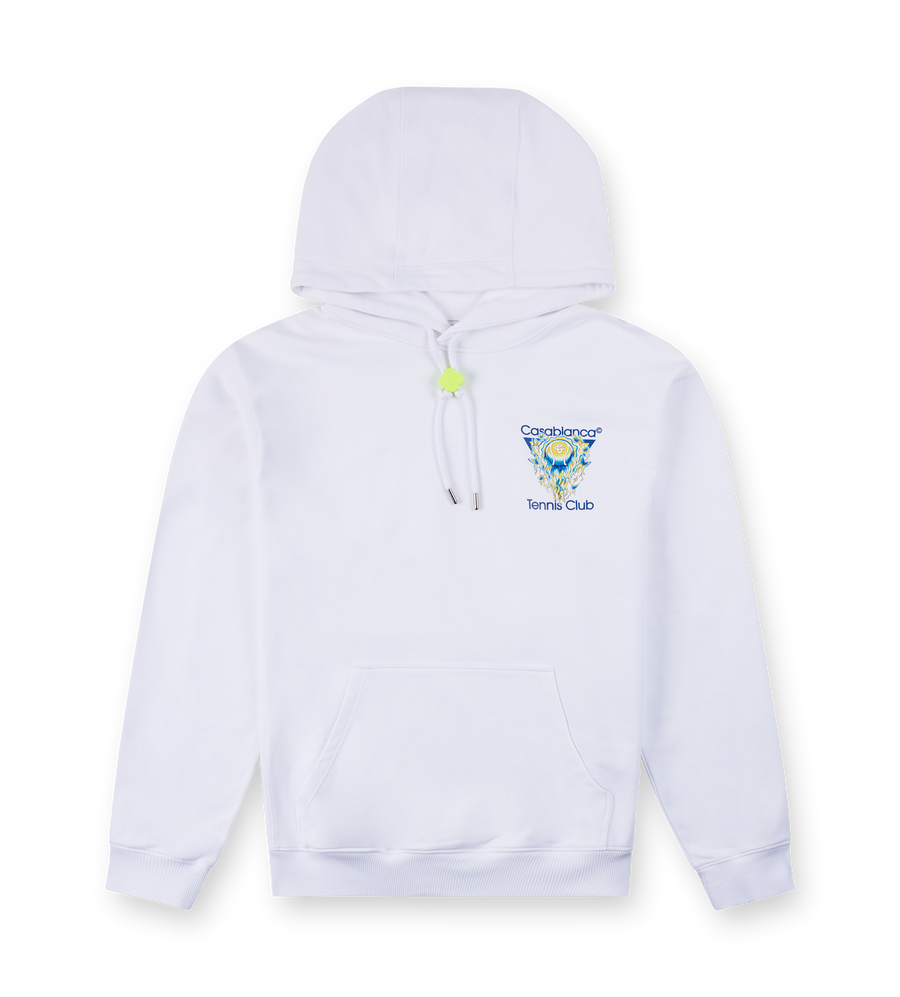 Casablanca L’Arche de Tennis Hoodie in White