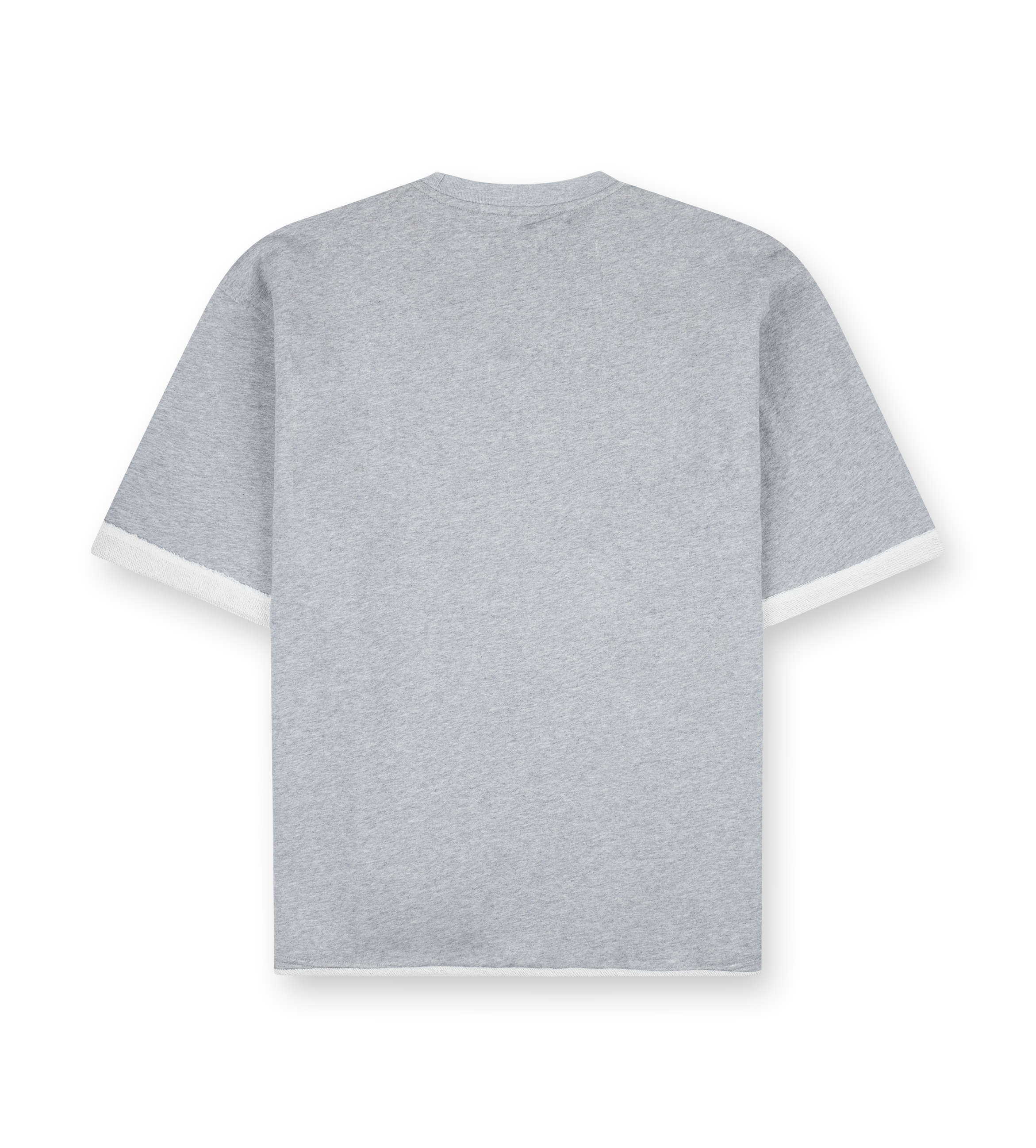 Raw Edge T-Shirt Grey Melange