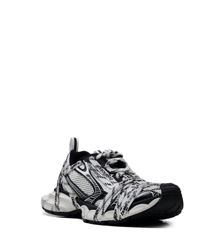 Balenciaga Men’s 3XL Extreme Laces Logo Sneaker in White/Black