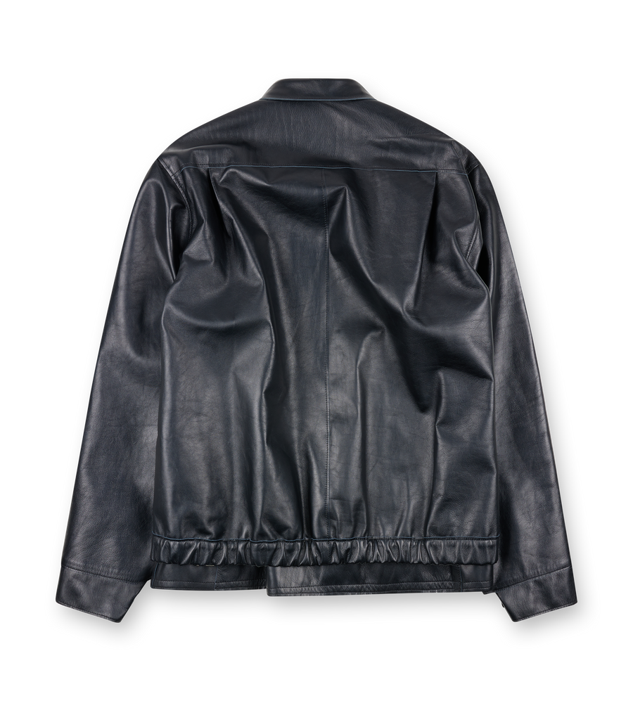 Sacai Leather Blouson in Black