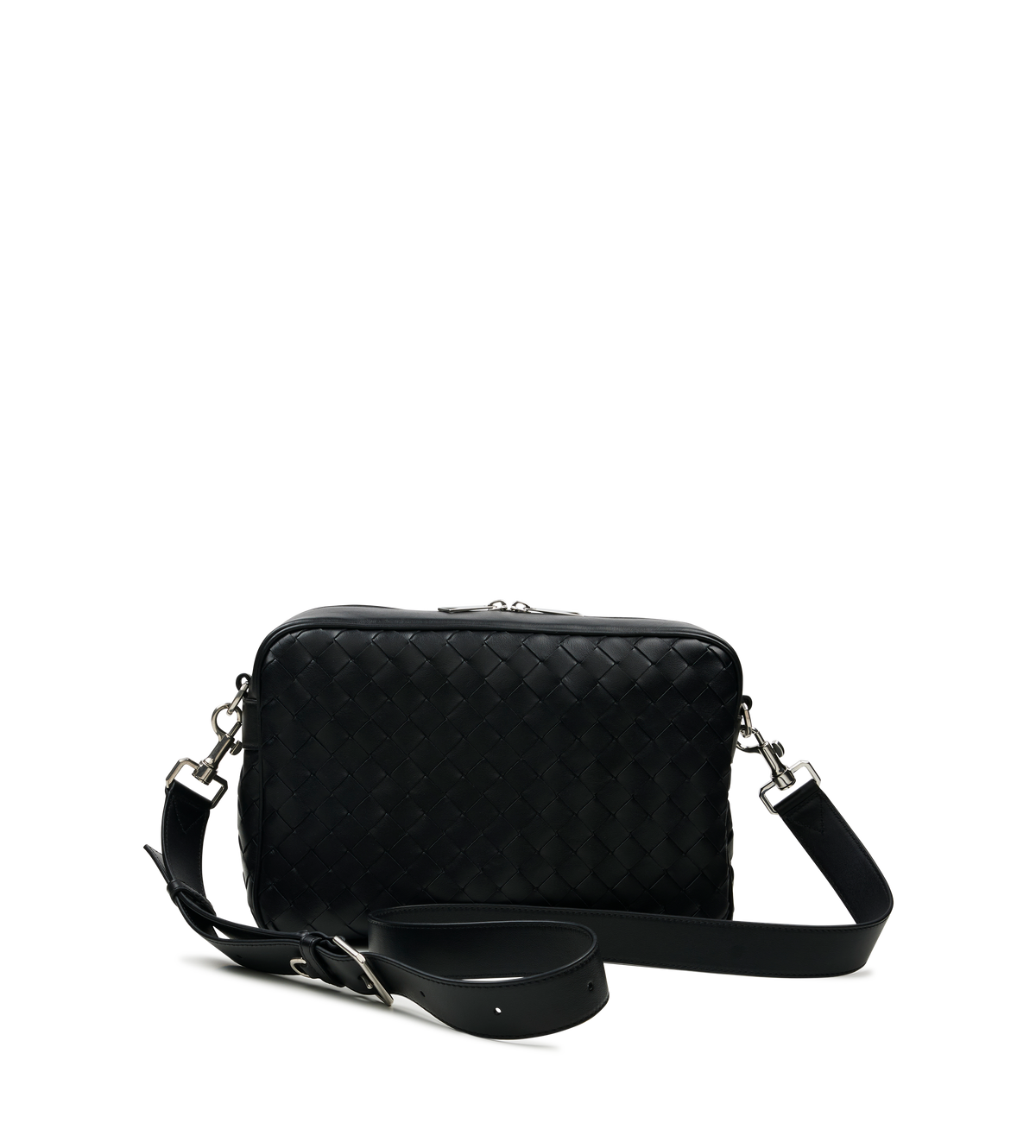 Intrecciato Camera Bag in Black