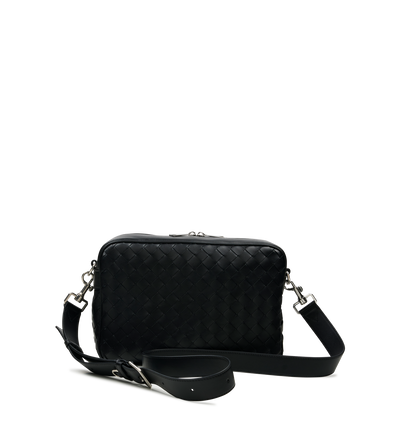 Intrecciato Camera Bag in Black