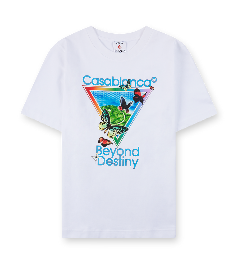Casablanca Tennis Club Beyond Destiny T-Shirt in White