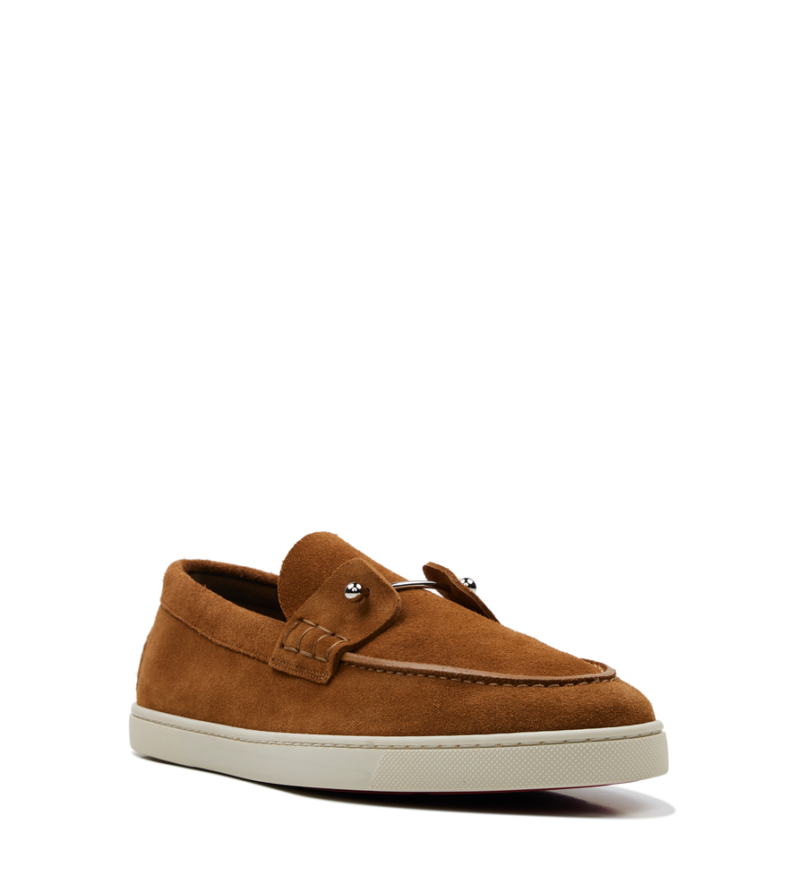 Christian Louboutin Chambeliboat Loafers - Patinated Calf Leather in Havane