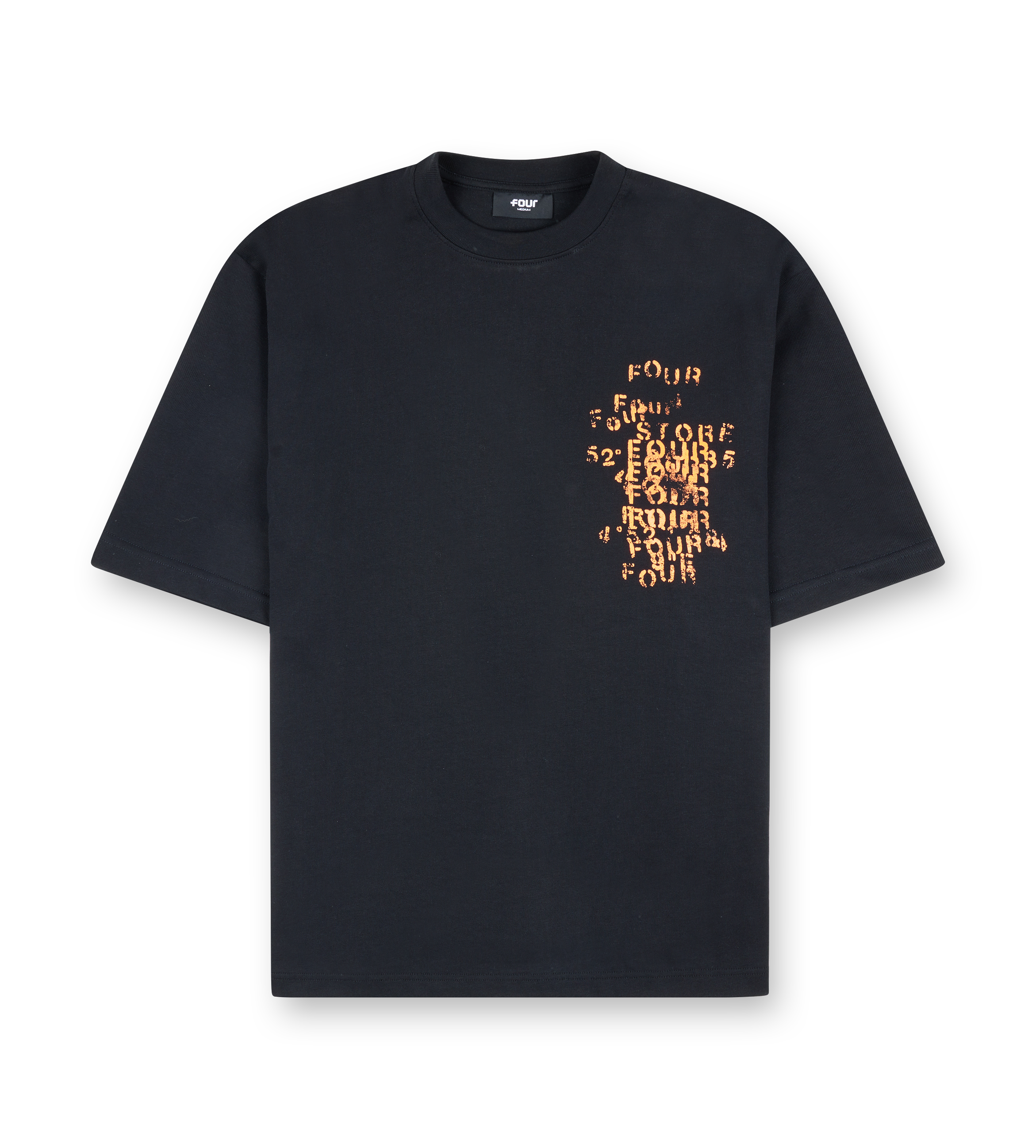 World Location Boxy T-shirt Zwart