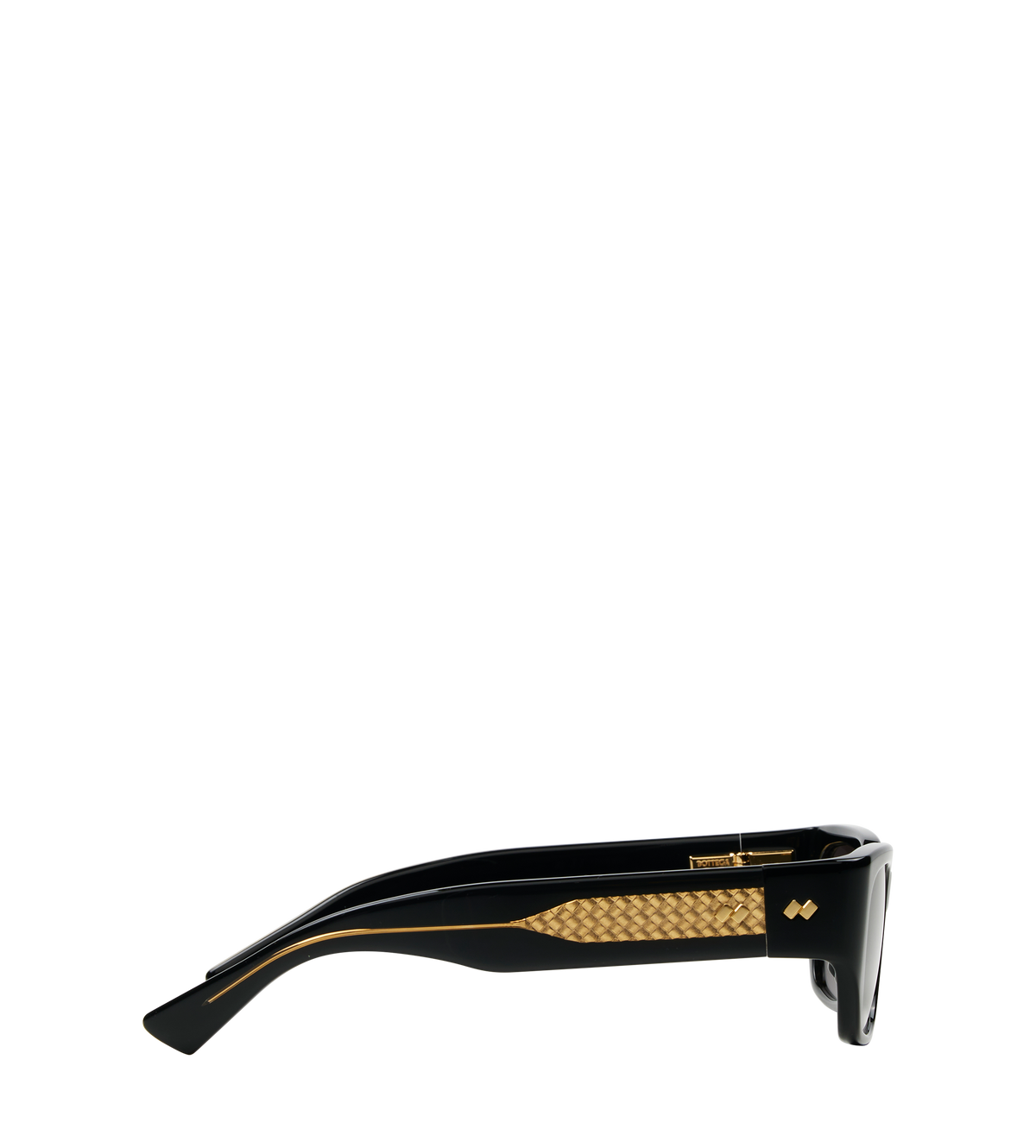 Intrecciato Square Sunglasses in Black/Grey
