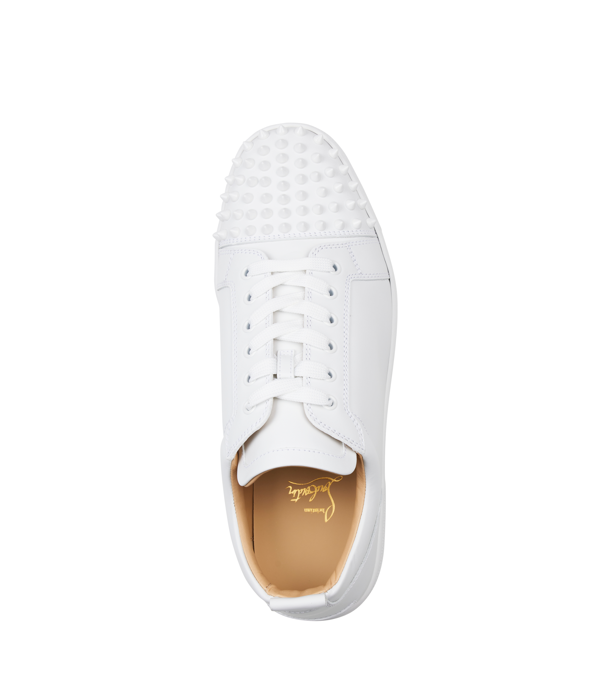 Christian Louboutin Louis Junior Spikes Sneakers in White
