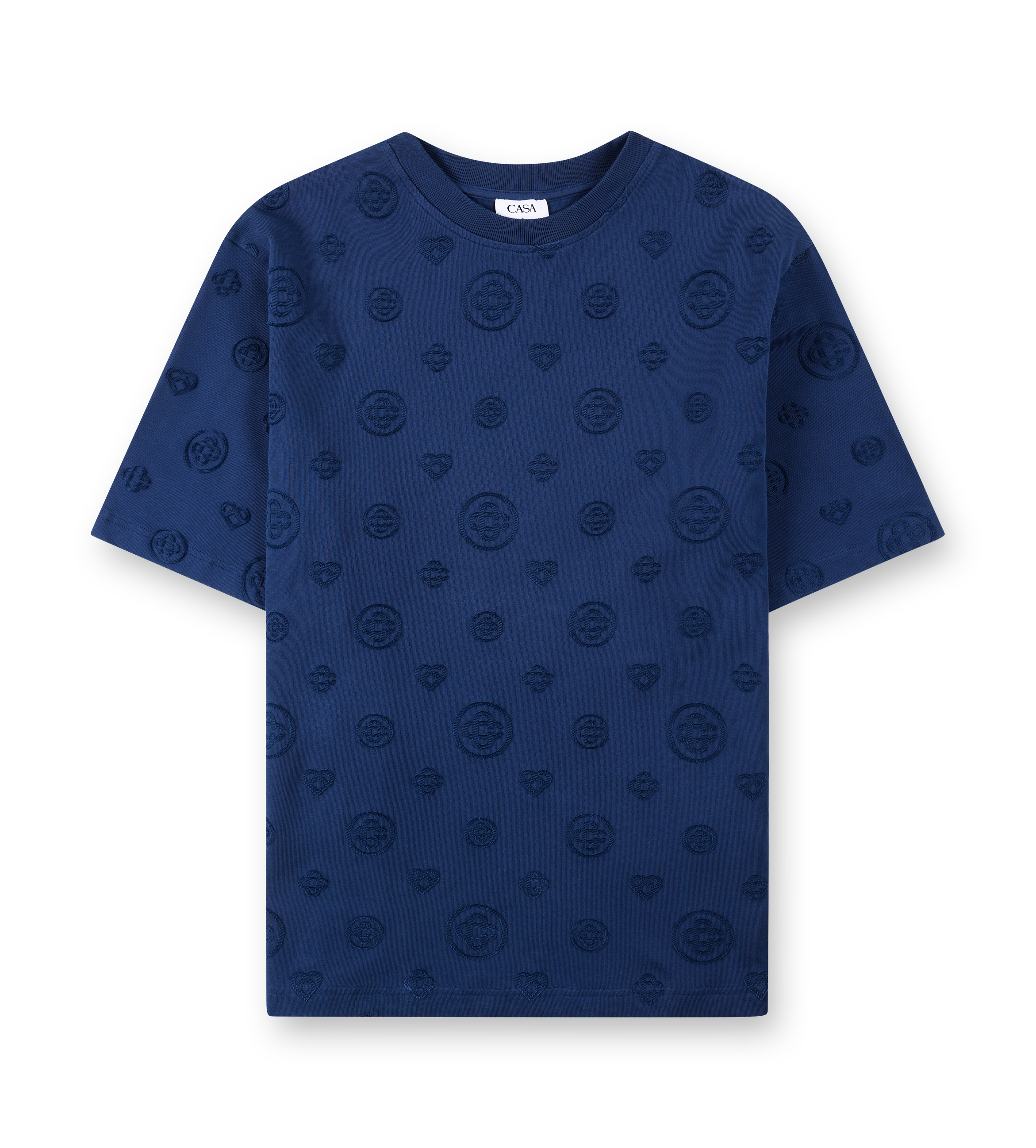 Casablanca Appliqué Monogram Oversized T-Shirt in Navy