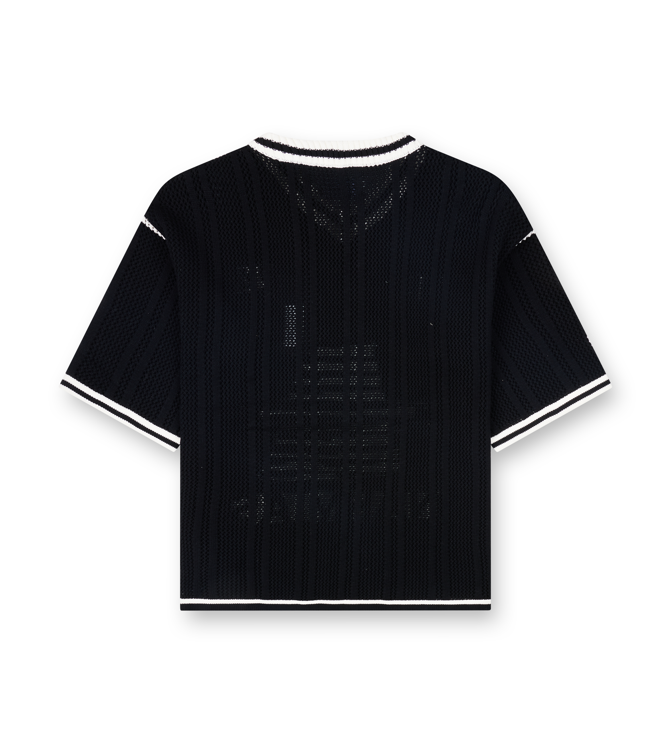 Nahmias Knit Star Football Shirt in Black
