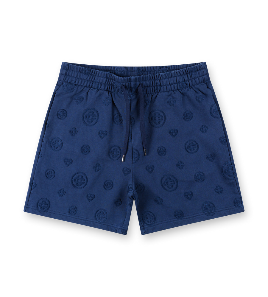 Casablanca Appliqué Monogram Shorts in Navy