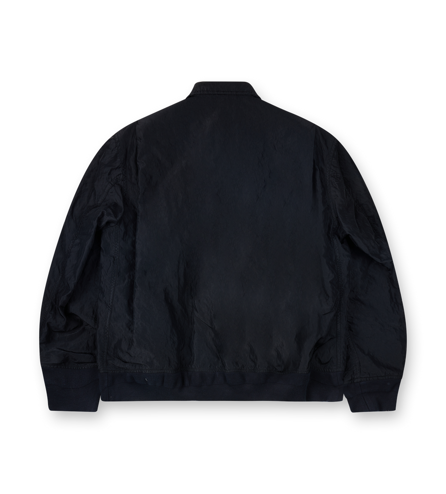 Sacai Treated Nylon Twill Blouson Bomber Jacket in Black