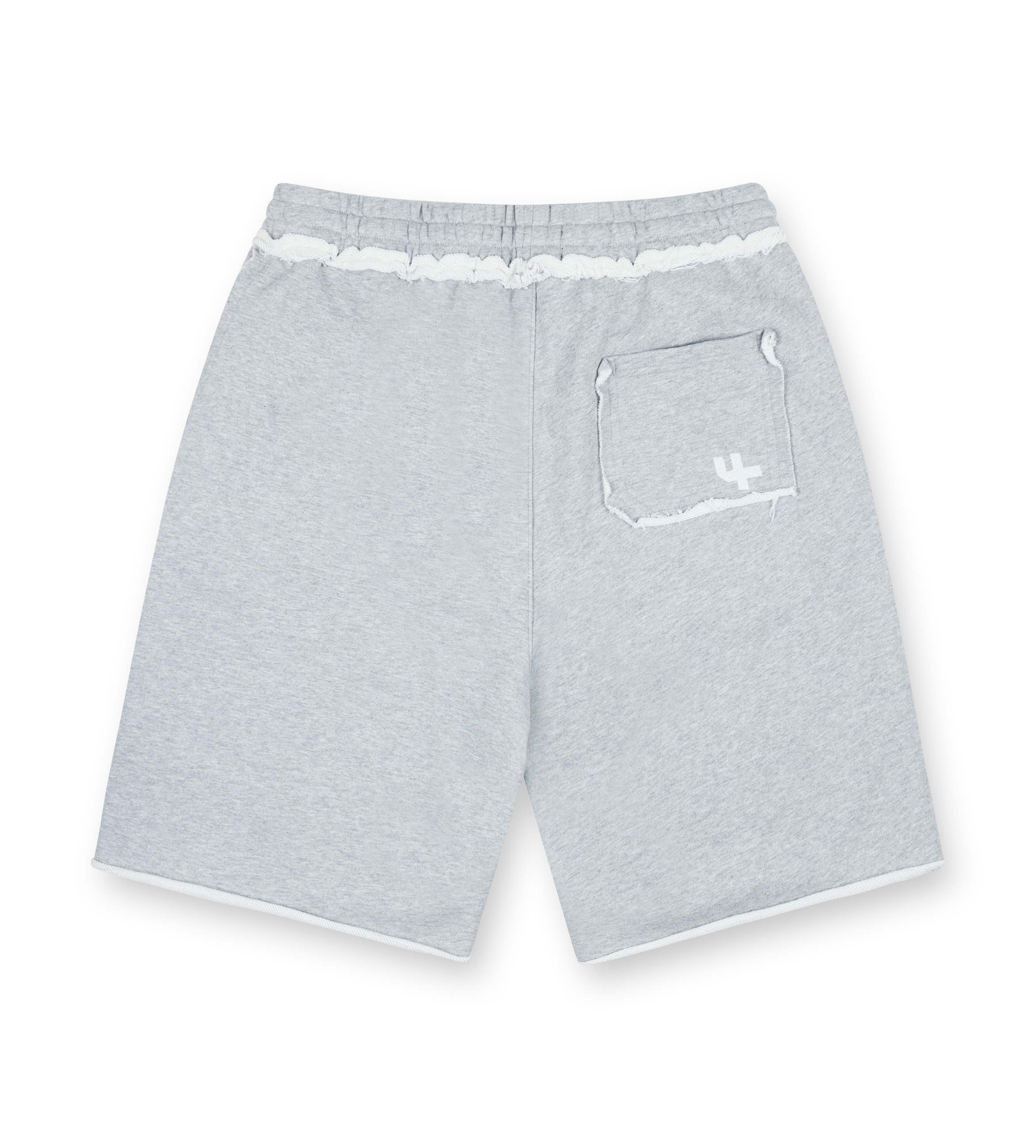 Raw Edge Shorts Grey Melange