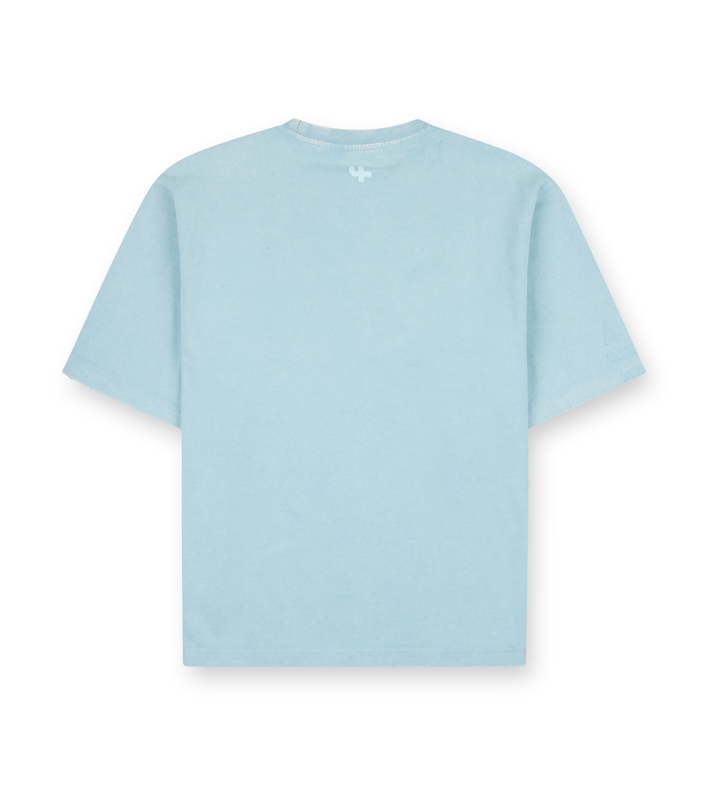 Destroyed Boxy T-Shirt Washed Aqua Gray