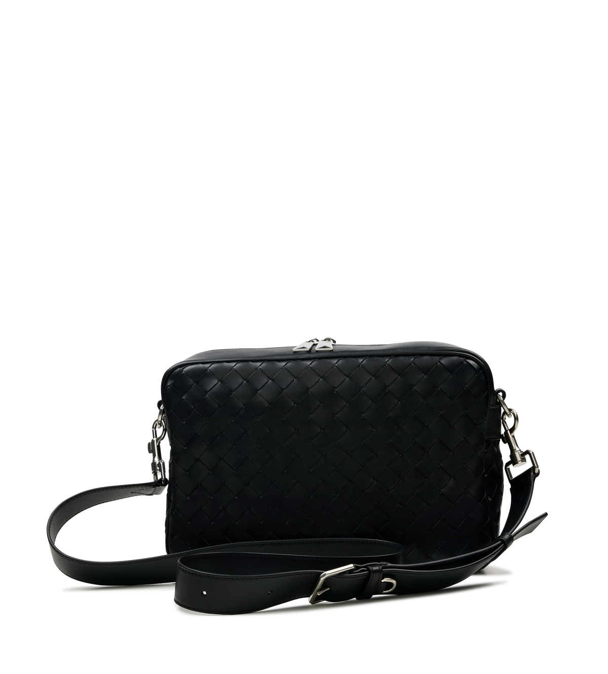 Intrecciato Camera Bag in Black