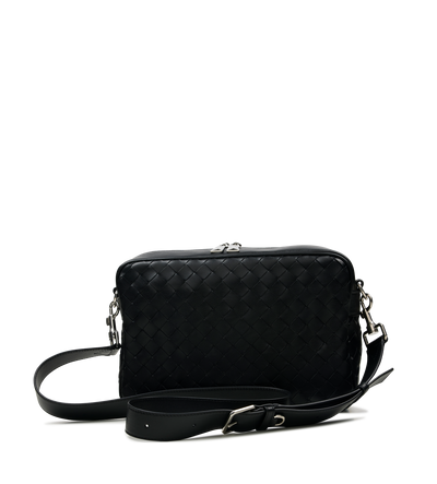 Intrecciato Camera Bag in Black