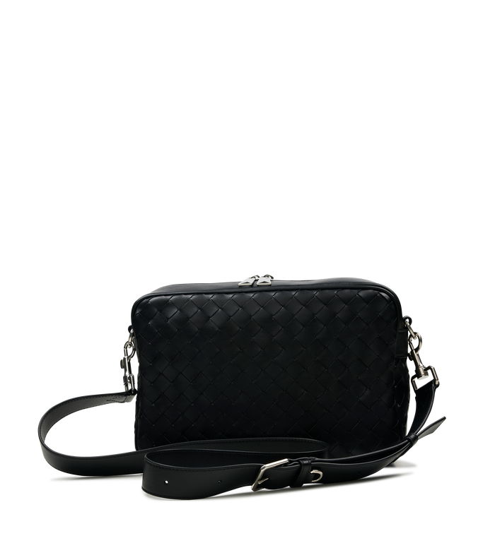 Intrecciato Camera Bag in Black