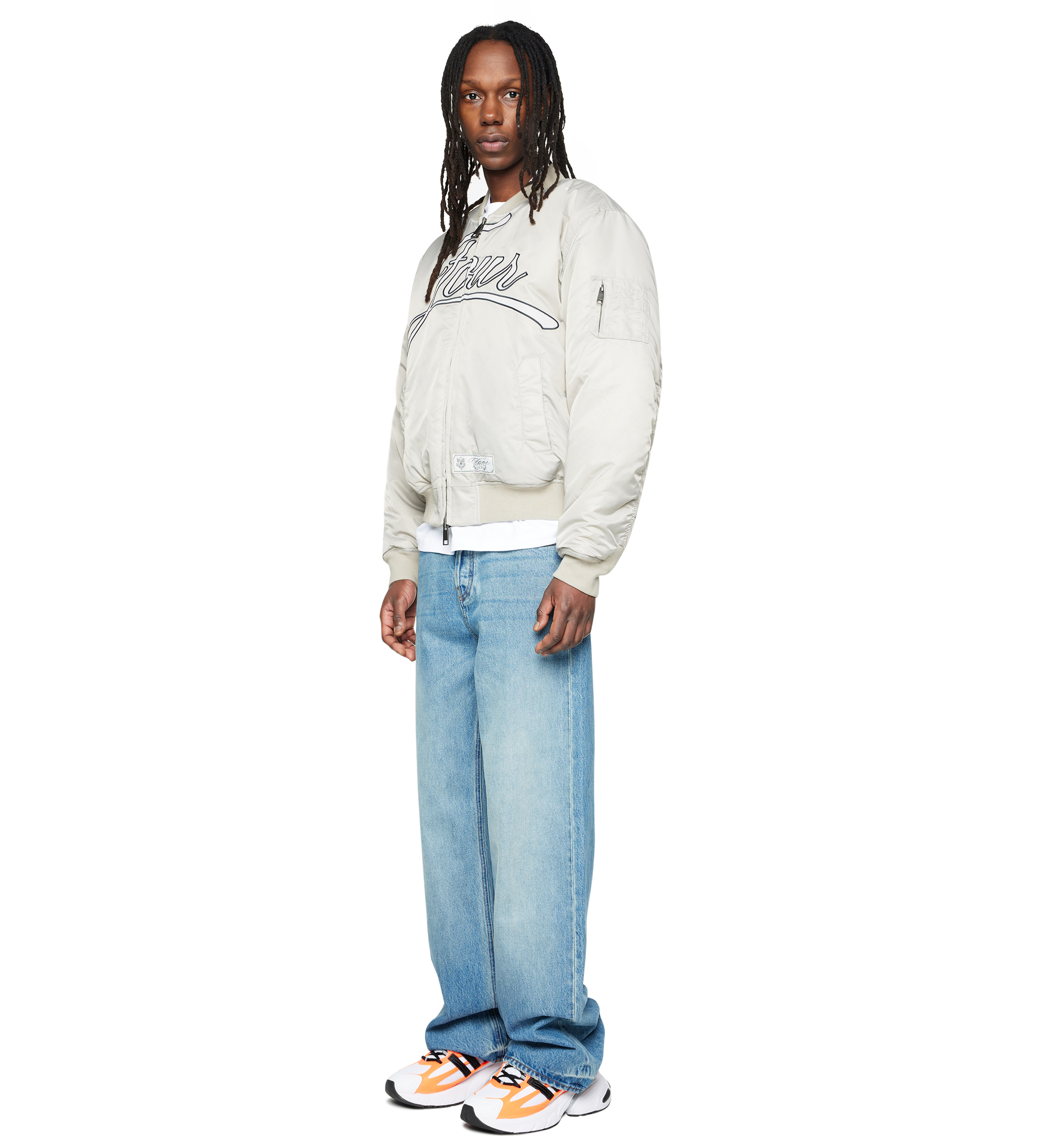 Script Bomber Jacket Sand