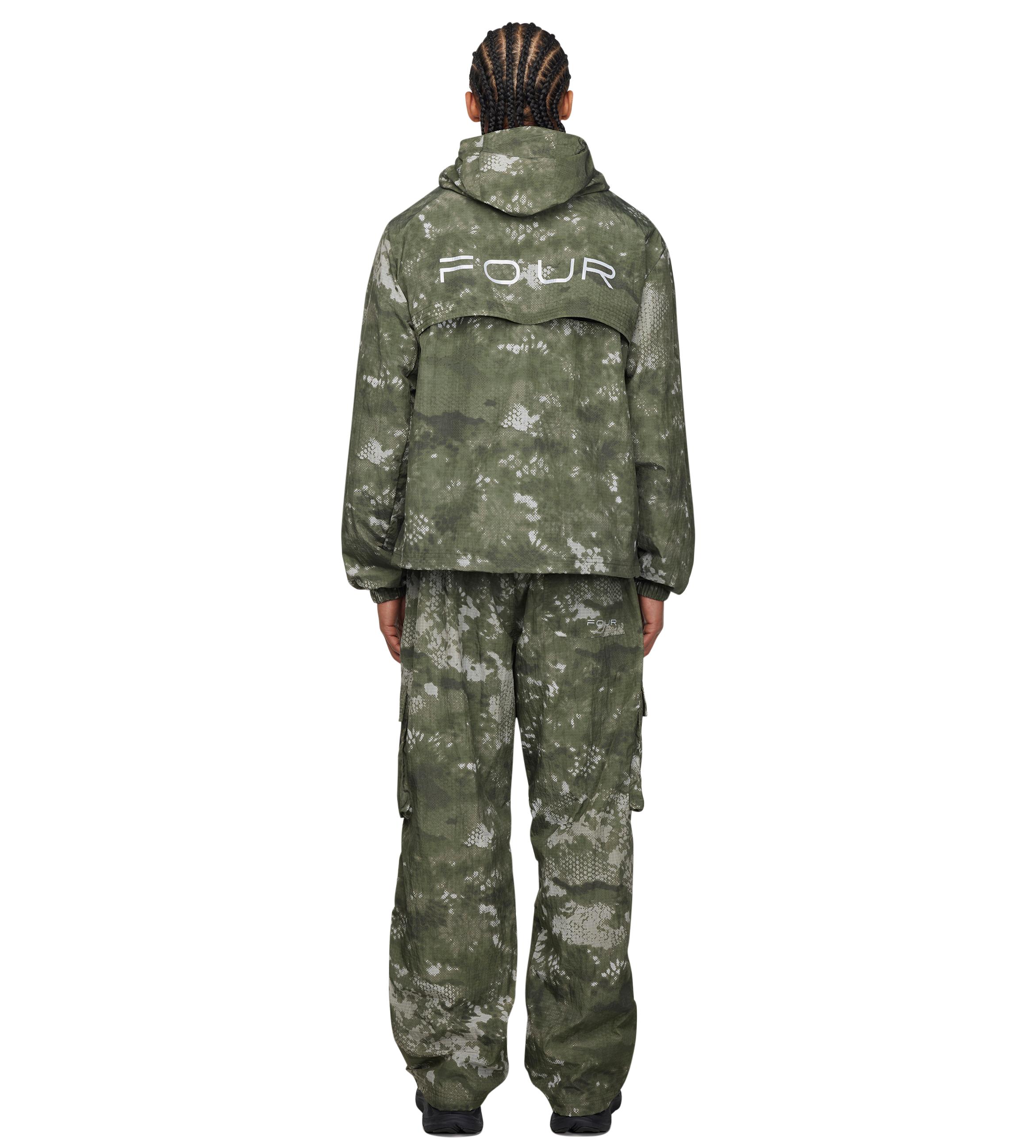 Sportswear Windbreaker Jacket Green Camo