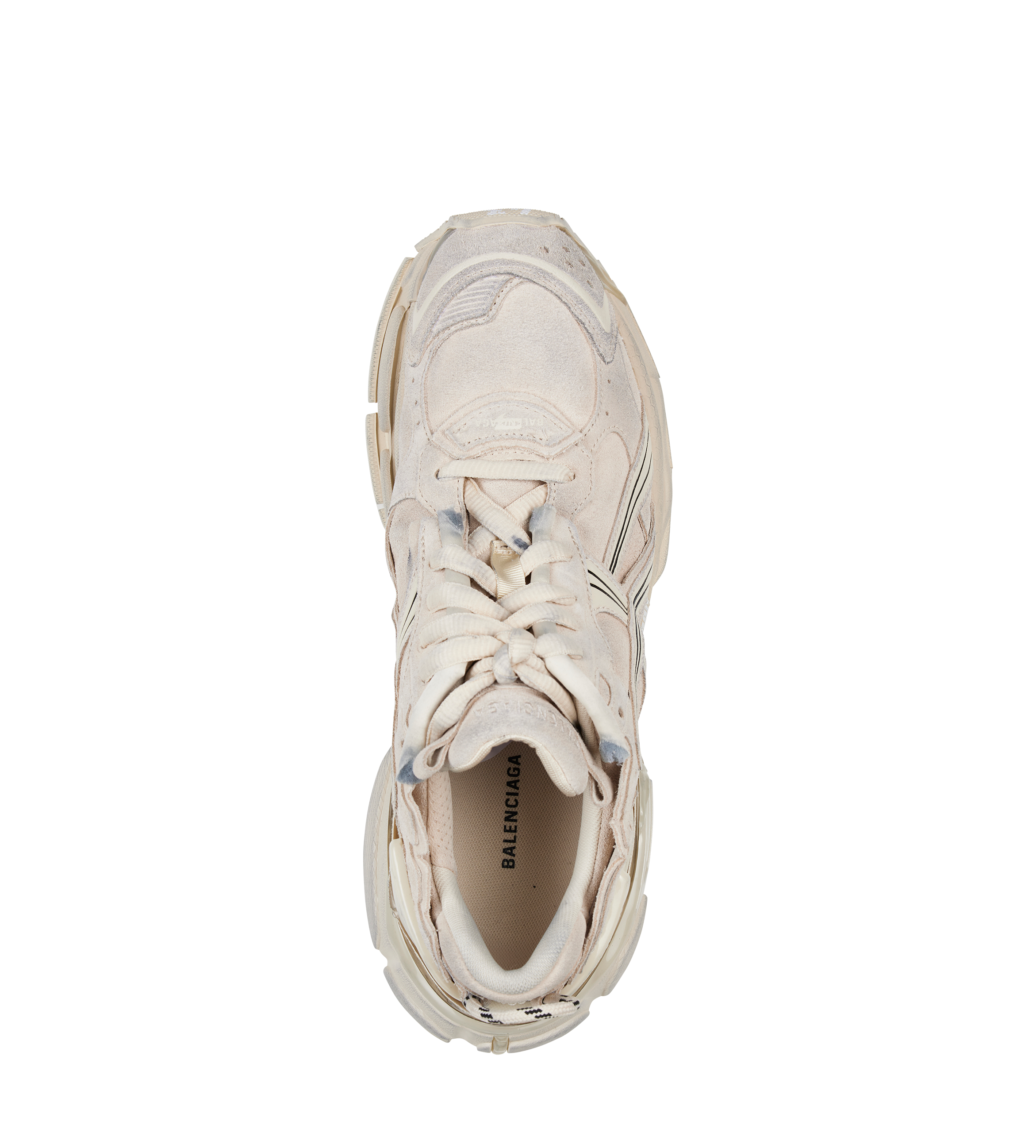 Balenciaga Suede Runner Sneakers in Beige