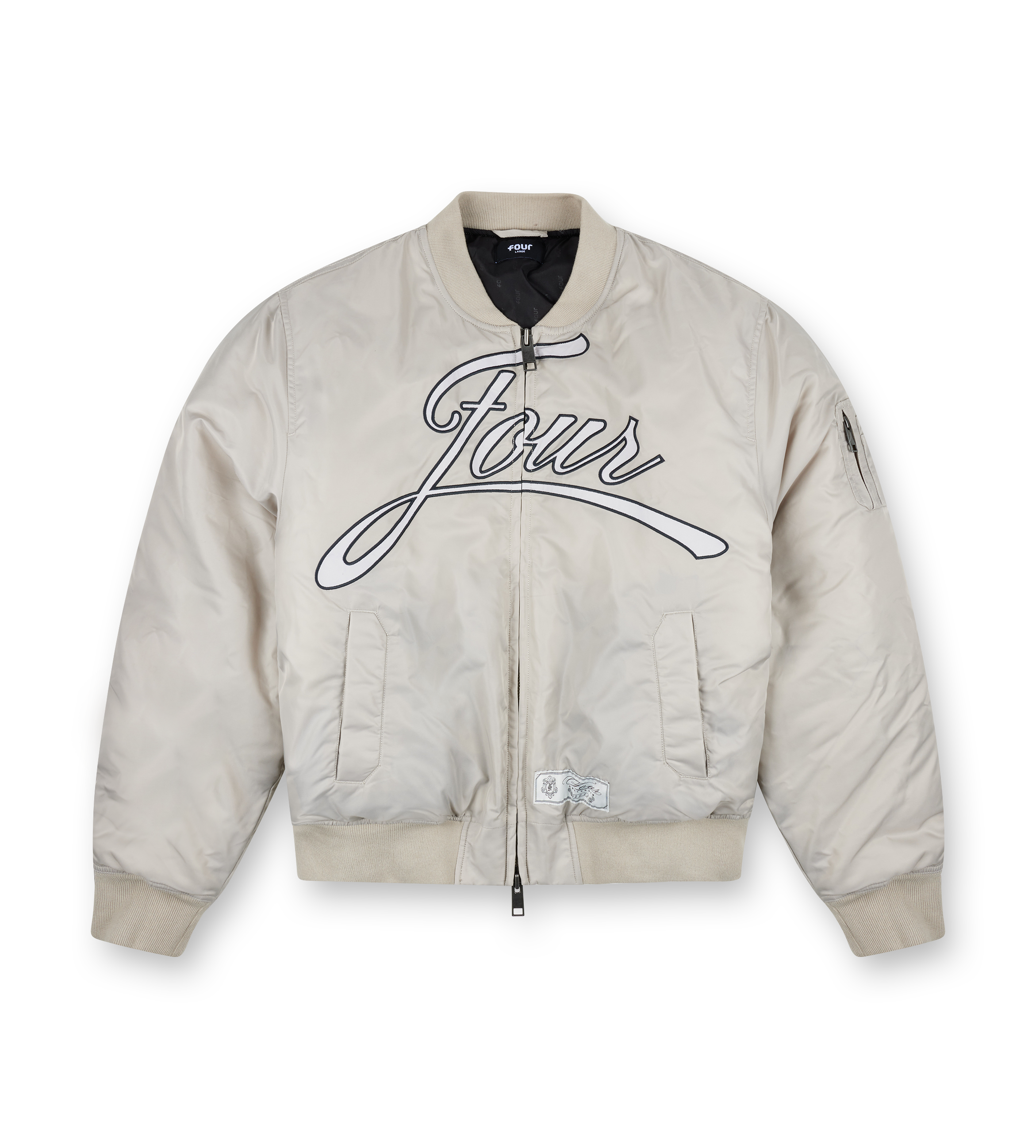 Script Bomber Jacket Sand