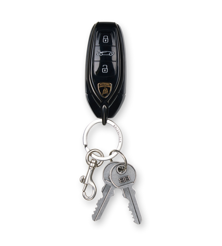 Balenciaga x Automobili Lamborghini Car Key Charm in Silver/Black