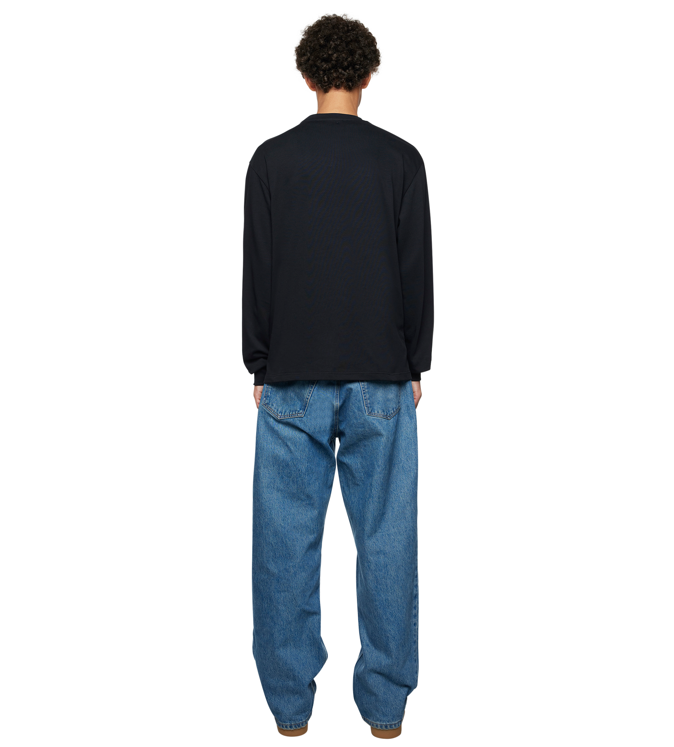 Logo Long Sleeve Pocket T-shirt Black