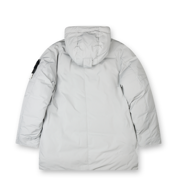 Stone Island Hooded down Parka in Pearl Grey