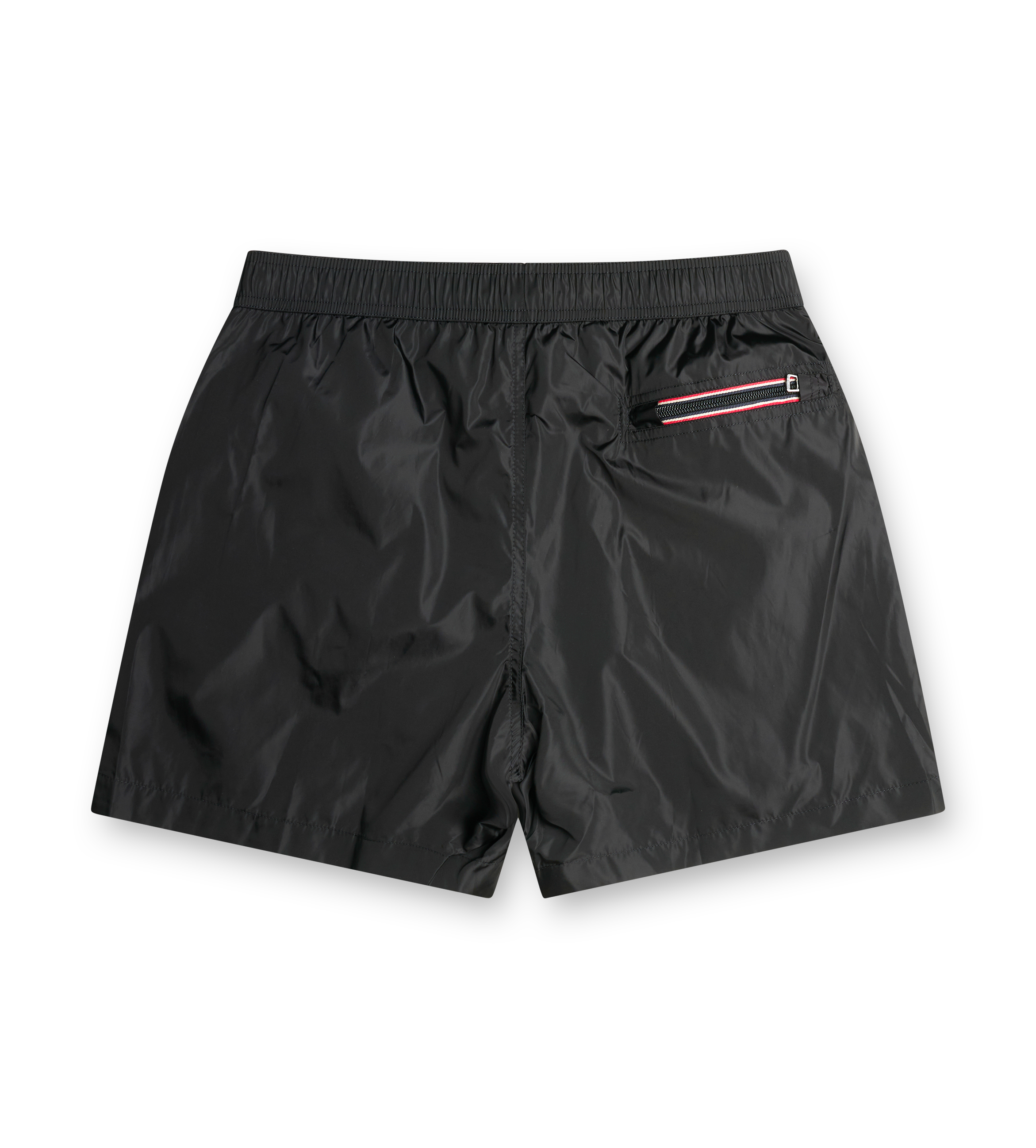 Moncler Logo Patch Swim Shorts in Black