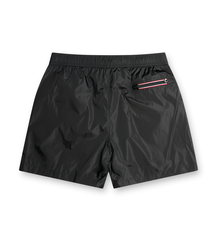 Moncler Logo Patch Swim Shorts in Black