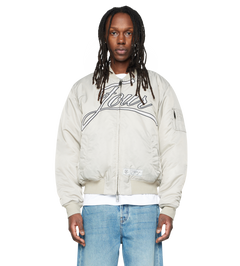 Script Bomber Jacket Sand
