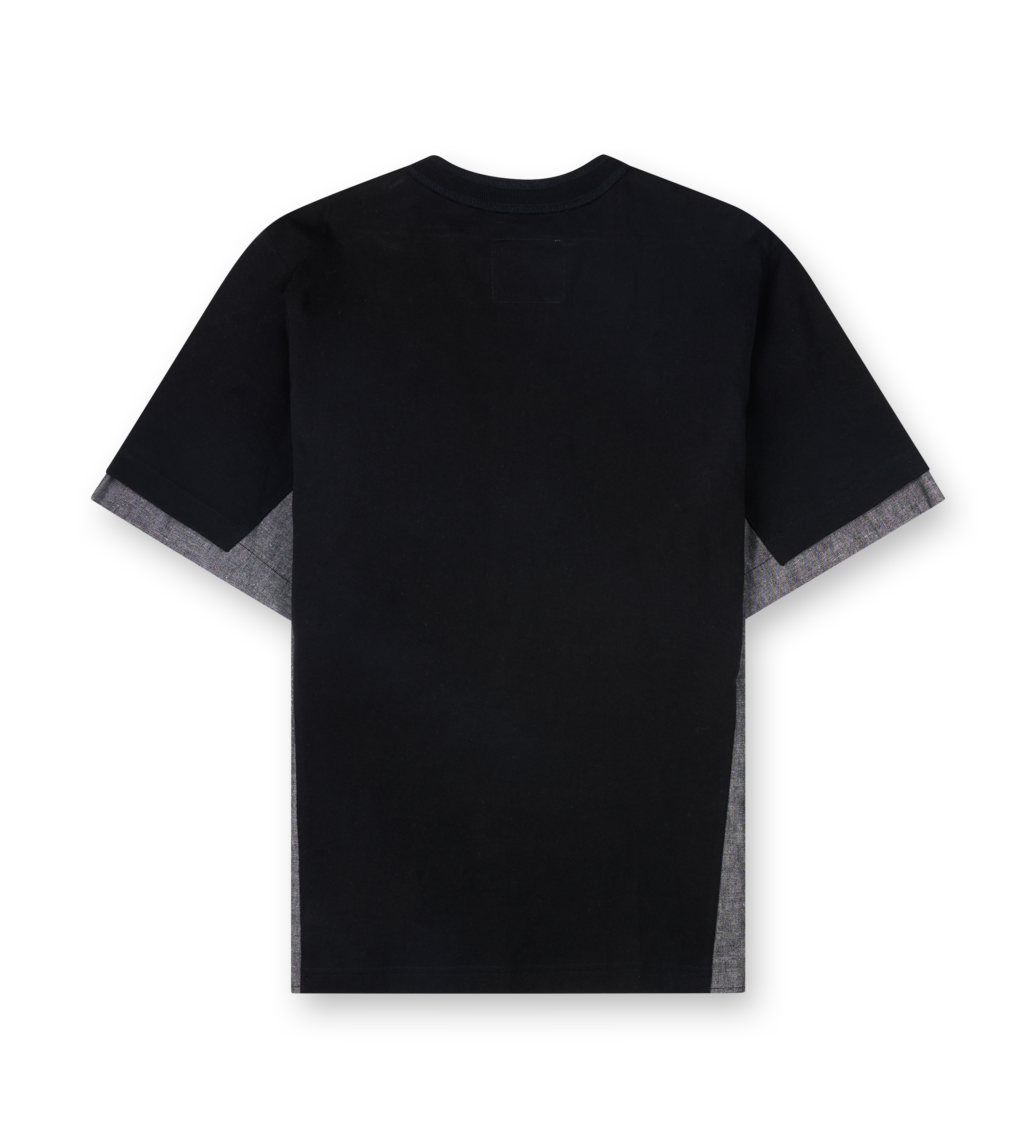 Sacai Lightweight Denim and Cotton Jersey T-Shirt in Black