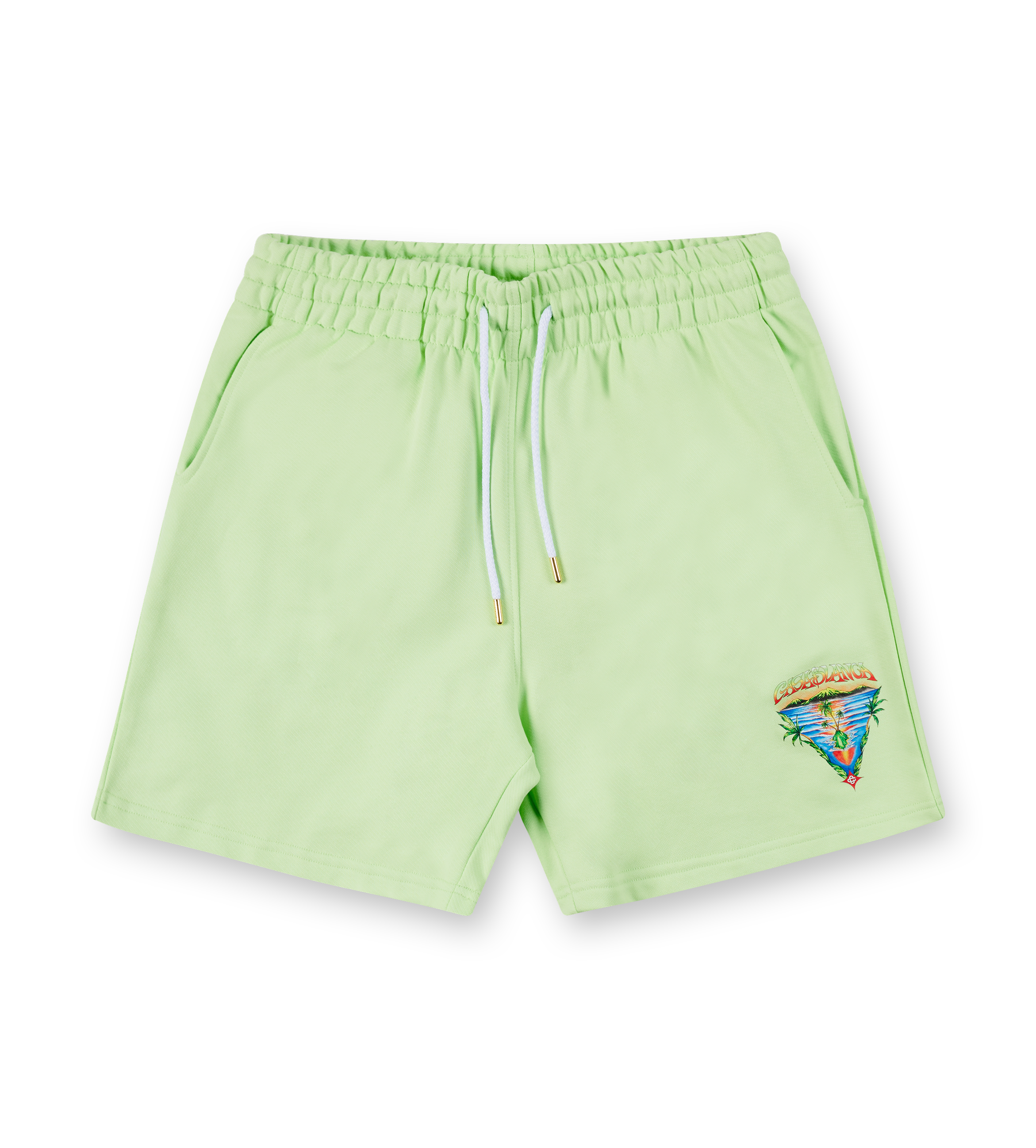 Casablanca Innocence Triangle Sweatshorts in Green