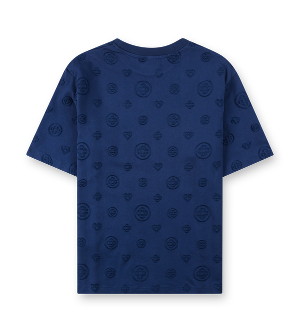Casablanca Appliqué Monogram Oversized T-Shirt in Navy
