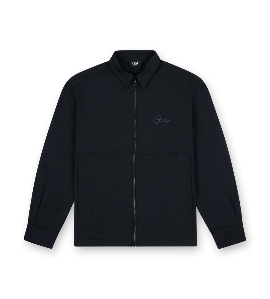 Script Wool Track Jacket Black