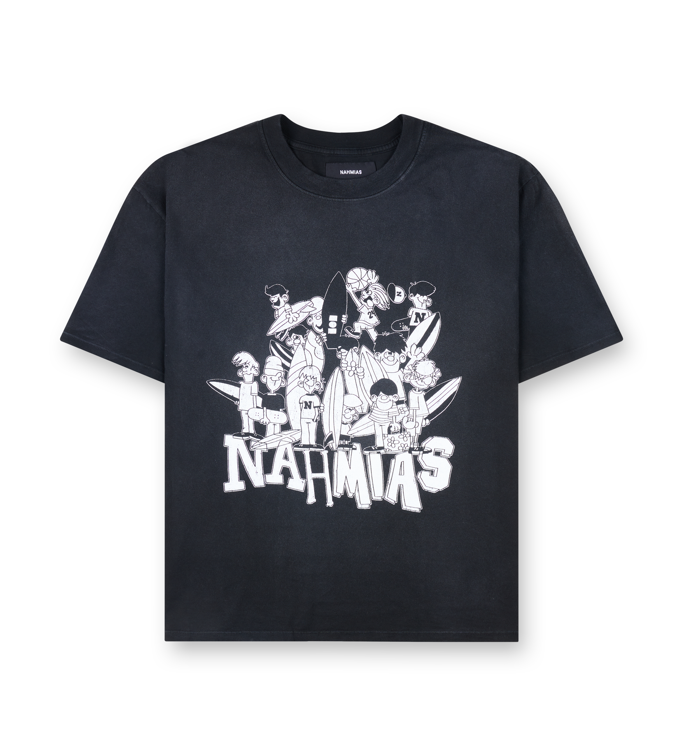Nahmias Groms Boxy T-Shirt in Aged Black