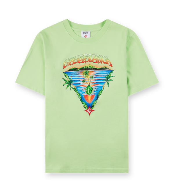 Casablanca Innocence Triangle T-Shirt in Green