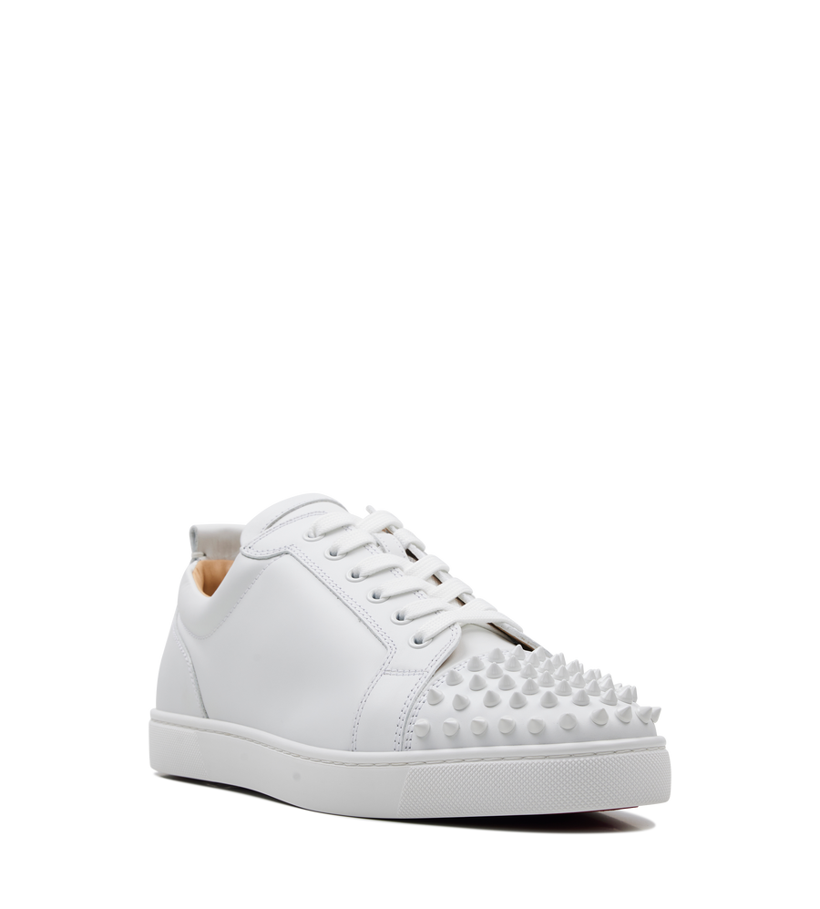 Christian Louboutin Louis Junior Spikes Sneakers in White