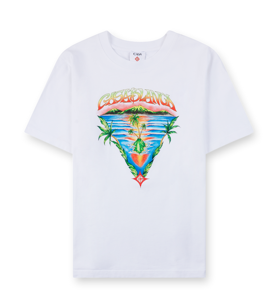 Casablanca Innocence Triangle T-Shirt in White