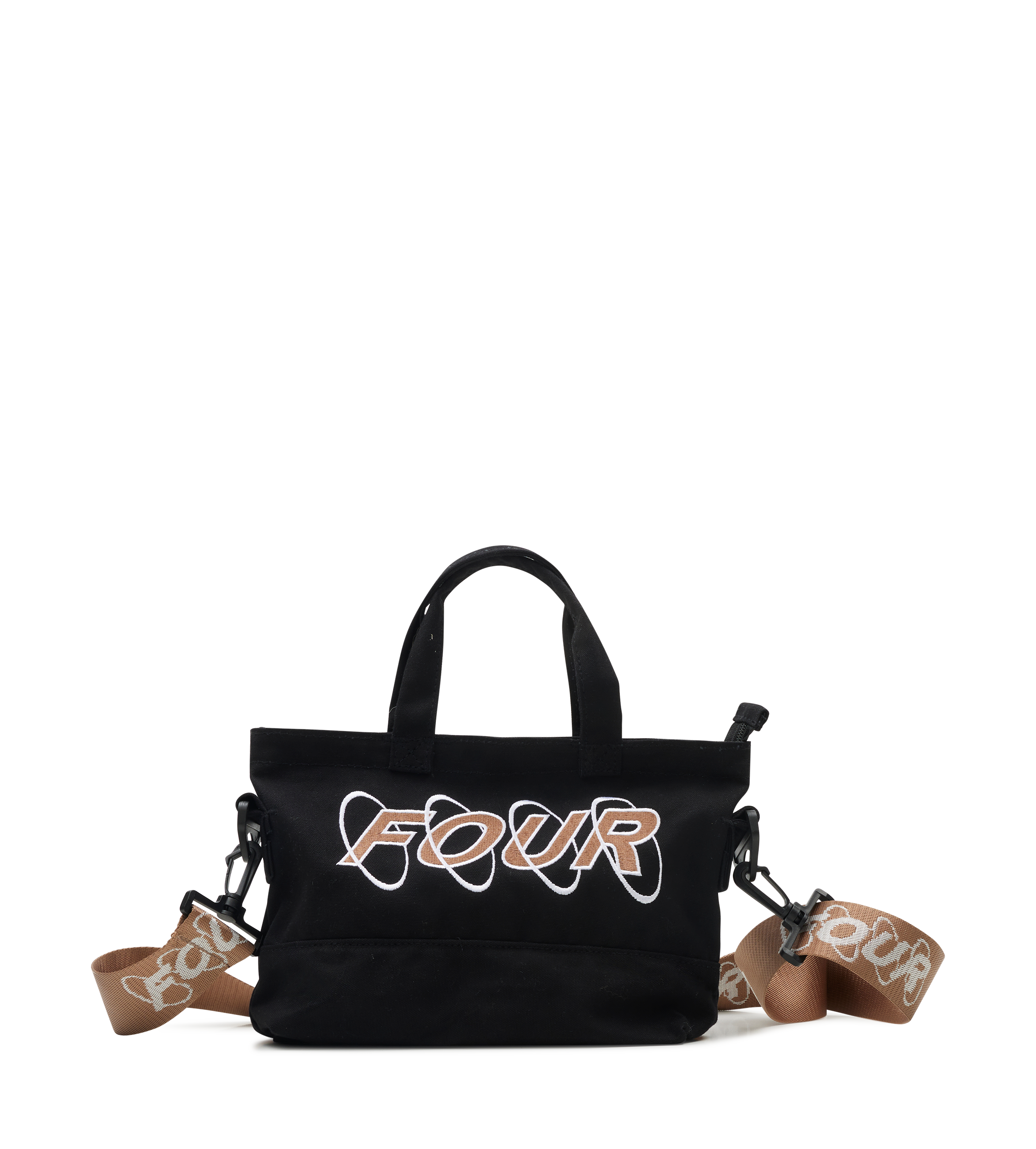 Circles Embroidery Shopper Cappuccino