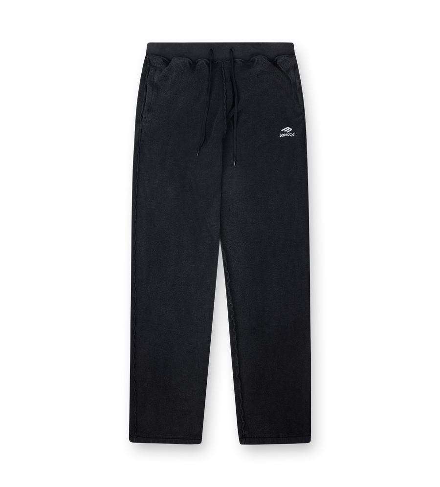 Balenciaga 3B Sports Icon Inside-Out Oversized Sweatpants in Faded Black