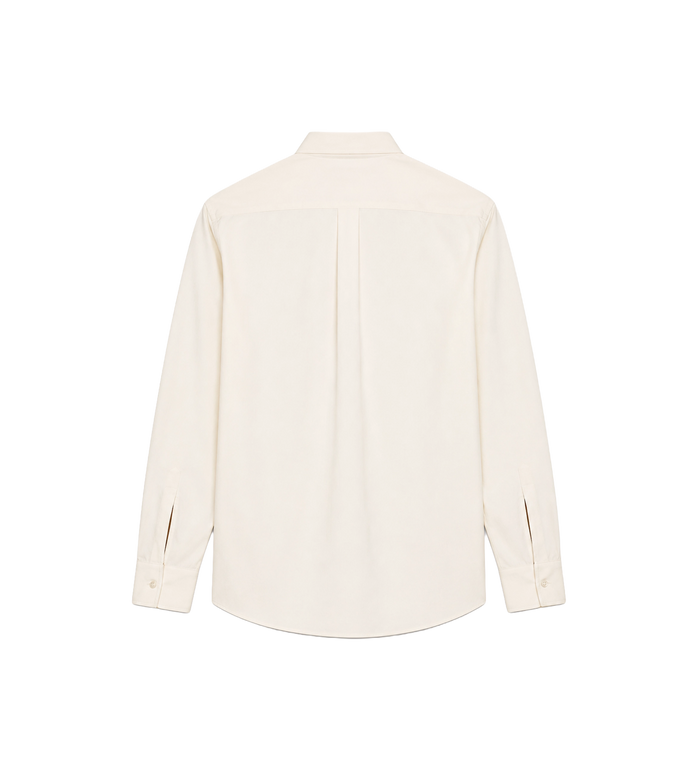 Embroidered Logo Shirt Cream White
