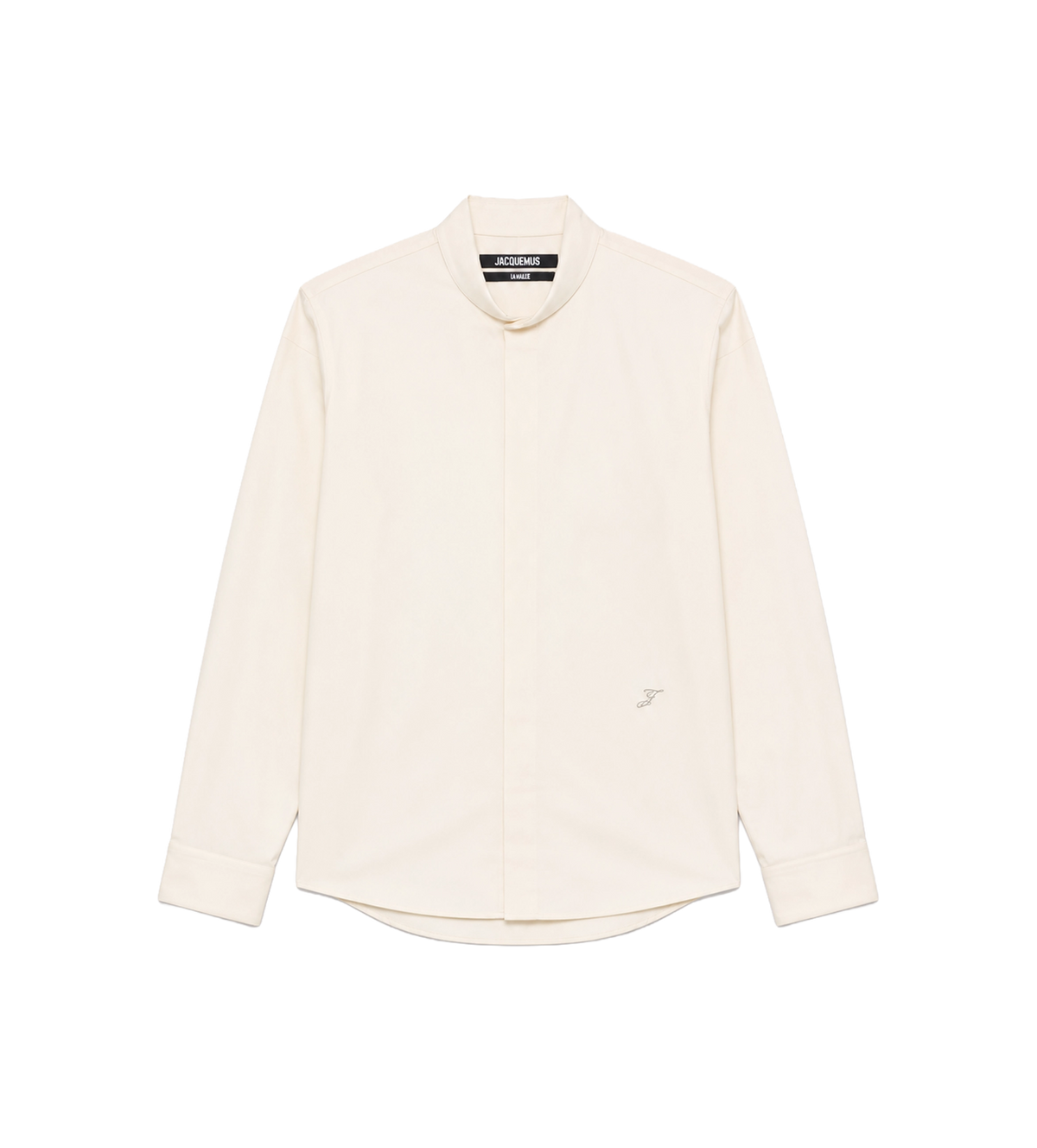 Embroidered Logo Shirt Cream White