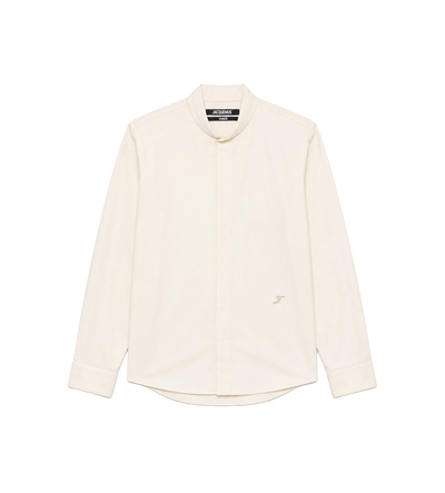 Embroidered Logo Shirt Cream White