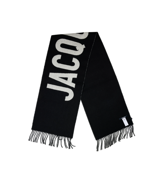 Fringe Logo Scarf Black