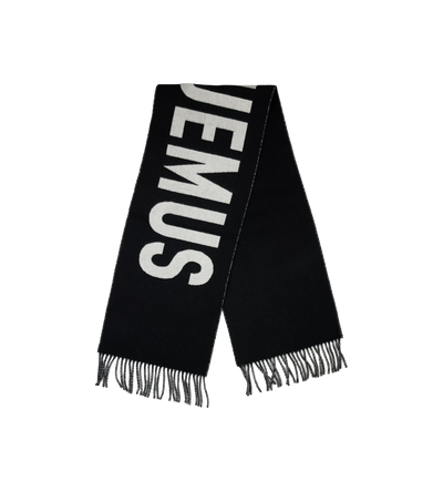 Fringe Logo Sjaal Zwart