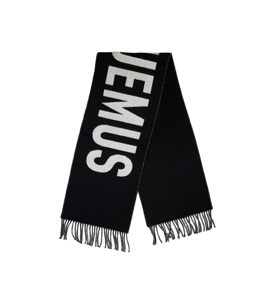 Fringe Logo Scarf Black
