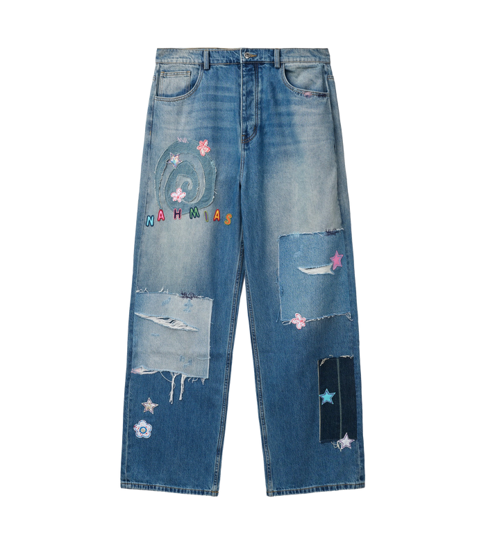 Wipeout Novelty Jean Vintage Indigo Rigid Denim