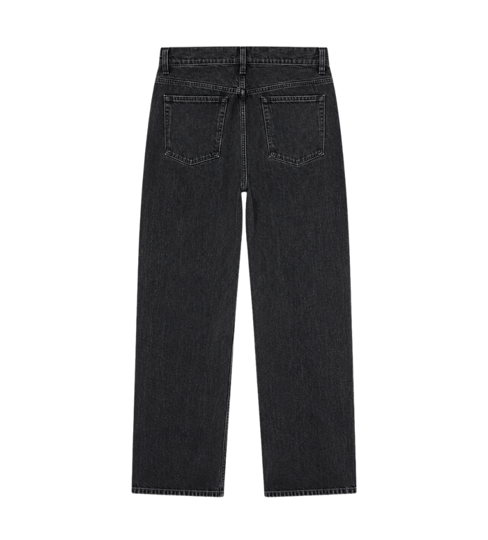 Loose Lightweight Denim Trousers Lava Stone