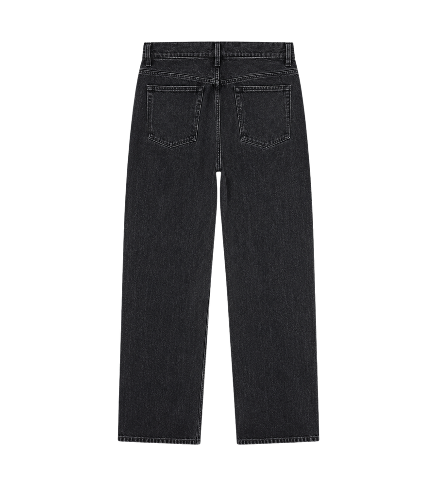 Loose Lightweight Denim Trousers Lava Stone