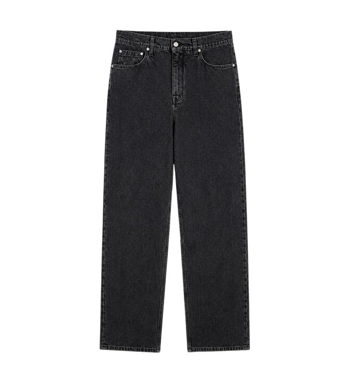 Loose Lightweight Denim Trousers Lava Stone
